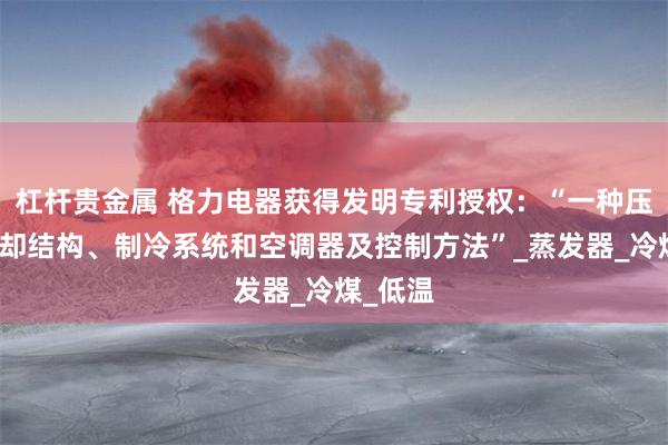 杠杆贵金属 格力电器获得发明专利授权：“一种压缩机冷却结构、制冷系统和空调器及控制方法”_蒸发器_冷煤_低温