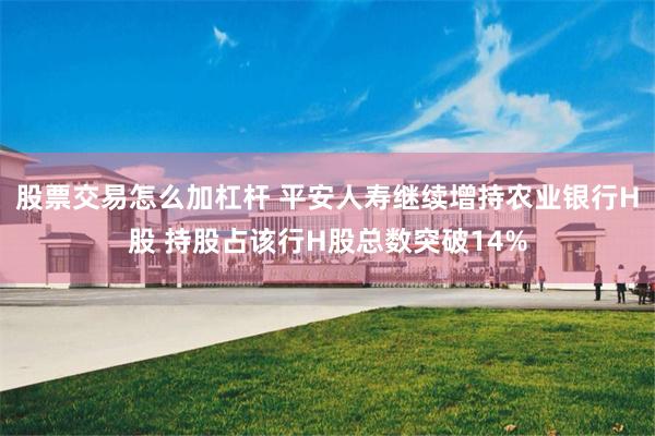 股票交易怎么加杠杆 平安人寿继续增持农业银行H股 持股占该行H股总数突破14%